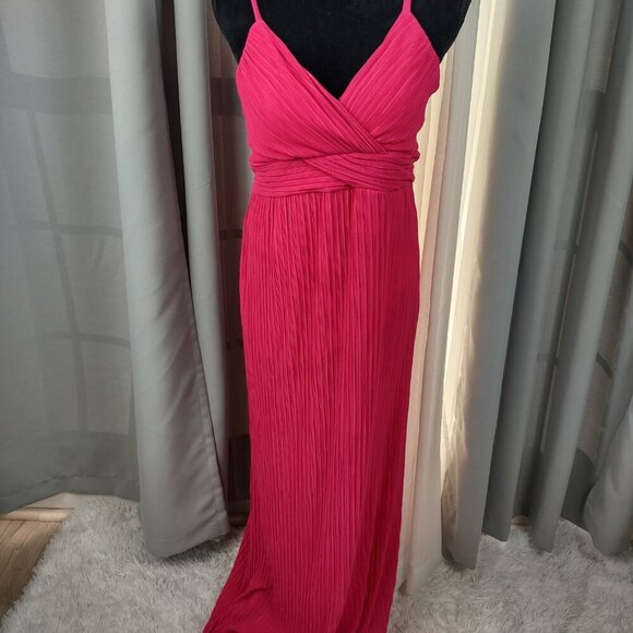 New Directions Womens Pink Azalea Formal Maxi Spaghetti Strap Dress Size M (NWT) - Picture 2 of 15